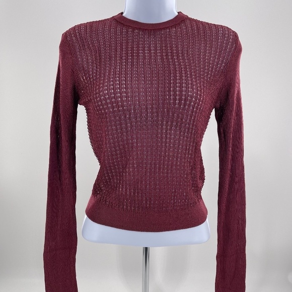 Free People H20 Crew Pullover Raw Garnet - Picture 1 of 5